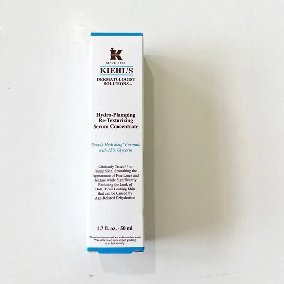 Kiehl's Hydro-Plumping Re-Texturizing Hydrating Serum Concentrate 1.7oz 50ml Box - Picture 2 of 8